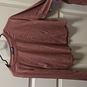 PINK long Sleeve Croptop